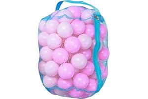 VIVAAS 100PCS Kids Soft Pit Balls Plastic Play Balls Crush Proof, No Sharp Edges, Non Toxic, Phthalate & BPA Free Indoor, Outdoor Use In Kids Toddler Ball Pit Bath Tubs Swimming Pools