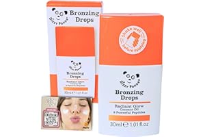 SHOPZEE TRADING LTD Dizzy Panda Skincare Drops – Glow Boosting Formulas with Shea Butter, Coconut Oil & Niacinamide for Radiant, Healthy, and Hydrated Skin – Includes ShopZee Skincare eBook (Bronzing Drops, 30ml)