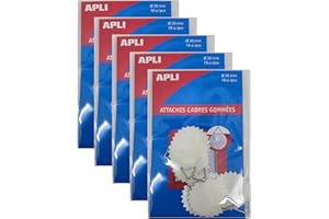 AGIPA Lot de 5 Sachets de 10 Attaches Cadres Gommées Diam 30mm 500g pour Photos Tableaux