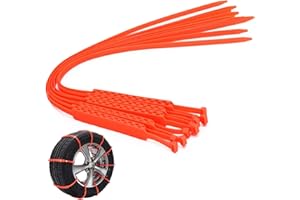 HONEYHOUSE Juego de Cadenas de Nieve universales para neumáticos de Coche, vehículos de Emergencia, Antideslizantes, con Cremallera, Cadenas de Seguridad para neumáticos de Invierno, para Coche, SUV