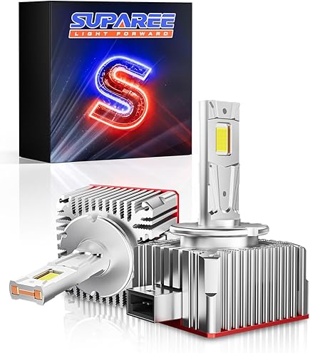 D-Lumina D4S LED-koplamplampen, 6000K wit 2×35W 10000LM heldere LED- conversiekits, hoog dimlicht plug-and-play voor originele D4S HID-vervanging, 2 stuks