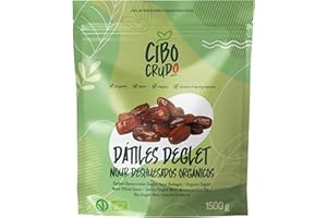 CIBO CRUDO CRUDO BIOLOGICO VEGAN Dátiles Deshuesados Bio - 1.5 Kg. Datiles sin Hueso. Dátiles Secos Deglet Nour Orgánicos Naturales. Dátiles Deshidratados.