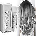Silver Grey Natural Hair Dye Cream, Unisex Light Grey Color Cream, Instant Gray Dye for All Hair Types, Non-Damaging, Easy to Apply and Clean (1, 100ml)