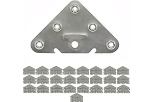 VICHOME 100x escuadras metálicas, placas de refuerzo traseras, unión y fijación, para muebles armarios estanterias cómodas marcos.