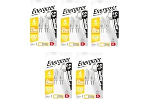 FOGLISH Energizer G4 Halogen Capsule Bulb 12v 16w (20w) Dimmable Pack of 10
