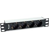 Equip 10 Inch Power Strip (1HE), 4 Sockets, EEC, 1.8 m