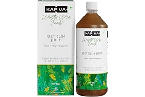Kapiva Get Slim Juice - Healthy Weight Management Through 12 Ayurvedic Herbs Aids Metabolism and Digestion - 1L