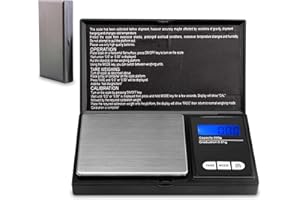 Lamker 200g/0,01g Digitale Taschenwaage Schwarz Mini Grammwaage mit Beleuchteter LCD und 7 Einheiten Feinwaage Digitalwaage Goldwaage Münzwaage Küche Waage