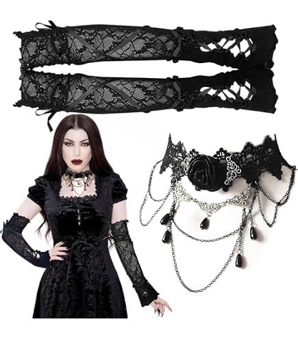 Steampunk-Satinhandschuhe Ellbogenlang – Fingerlos & Verstellbar Für Cosplay & Gothic-Looks
