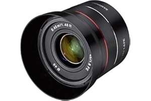 Samyang AF 45 MM F1.8 FE SONY E - Objetivo de formato completo para cámaras Sony Alpha sin espejo (montura FE y E, formato completo, sensor APS-C, rosca de 49 mm)