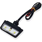 E Geprüft LED Kennzeichenbeleuchte Universal Motorrad - Quad Roller Auto KFZ ATV Wasserprüf IP67 Mini Schwarz Super Optik Ken