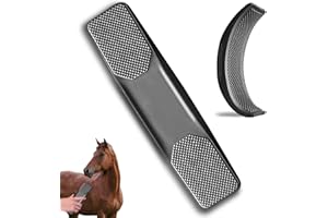 HELOVGE Brosse de Toilettage pour Chevaux,Brosse de Cheval Massage 6 en 1 Brosse pour la Mue Cheval, Pour Enlever les Poils Secs et Lâches des Chevaux et Des Grands Chiens