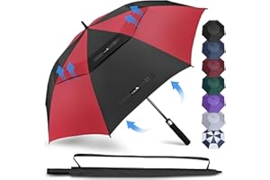 ZOMAKE Golf Umbrella Windproof and Rainproof 51/54/62/68in, Large Umbrella Windproof Strong, Big Golfing Brolly Unbreakable Double Canopy for Men Women