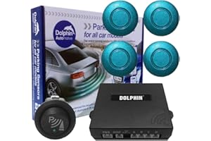 DOLPHIN AUTOMOTIVE Dolphin Car Van Front Parking Sensors With Longer 6m Leads and Parking Switch in 32 Coloured Options UK (Electric Blue)