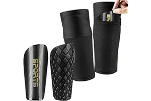 Zorplex Parastinchi Calcio con Copricalze, Partita di Calcio Protezione Gambe, Ergonomici, Parastinchi Bambini, Giovani e Adulti, Ideale per Calcio e Altri Sport