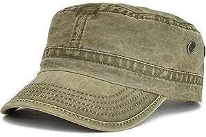 BABAHU Washed Cotton Military Caps Cadet Army Caps Unique Design