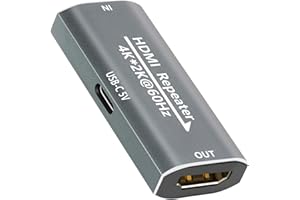 KUYIA HDMI Amplifier Signal Booster Repeater - 4K@60Hz 25M / 1080P 145FT Extender, HDMI Extender Female to Female Plug & Play, for Gaming/Home Theater/Office use with USB-C power supply port