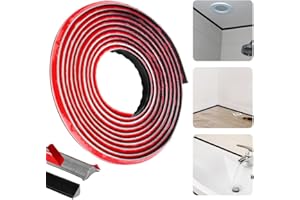 QINERSAW Modanatura a Corona Flessibile Nero da 3 Metri 9x12mm Modanatura Autoadesiva Flessibile Striscia di Bordatura per Pareti Angolari Strisce per Modanature da Parete