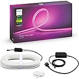 Philips Hue White and Color Ambiance Striscia LED Smart, per Esterni e Interni, Bluetooh, Alimentatore Incluso, 39.5W, 5m