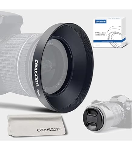 Paraluce Grandangolare Per Obiettivo 43mm - In Metallo, Anti Luce Parasita, Per Foto Nitide - Foto 5