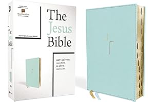 The Jesus Bible, NIV Edition, Leathersoft, Blue, Indexed, Comfort Print: New International Version, Robin's Egg Blue, Leathersoft: Sixty-Six Books. One Story. All About One Name.