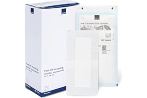 ABENA Medicazione sterile per ferite, 10x20 cm | Confezione da 40 pezzi | Adatte per tagli e ferite | Assorbente | Bianca | Adatto per pelli sensibili