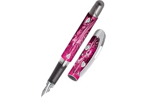 ONLINE College ink pen Pink Dreams ergonomic fountain pen for school solid medium nib, soft grip part for standard ink cartridges refillableideal for beginners, pupils, students