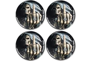 SkinoEu Aufkleber Autoaufkleber für Radkappen Nabenkappen Nabendeckel Radnabendeckel Rad-Aufkleber 70mm Totenkopf Schädel A 2570