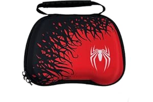 ElitePlay Spider Design PS5 Controller, Xbox Series X/S, custodia da trasporto EVA per controller di gioco resistente custodia protettiva rigida per controller wireless Sony Playstation 5, Rosso e