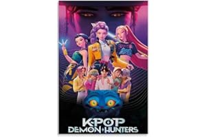 GÉNÉRIQUE Kpop Demon Hunters Poster, Mira Rumi Joey Saja Boy Huntrix Demon Hunter Affiche Décoration Peinture Toile Mur Art Salon Affiche Chambre Peinture Anniversaire Vacances Cadeau 12x18inch(30x45cm)