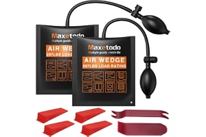 Maxetodo Monteringskuddar luftkuddar set 2 st lyftkuddar upp till 200 kg max 6 cm lyftkudde pumpkudde pneumatisk spännare för installation av skåp, dörrar, fönster, möbler, reparation av bilar