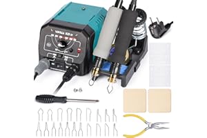 YIHUA 939-III zestaw narzędzi do pirograwerowania, stacja do pirograwerowania, z 2 pisakami do pirograwerowania (typ drutu) z 20 końcówkami do pirograwerowania, 2 drewno pirograficzne (BE)