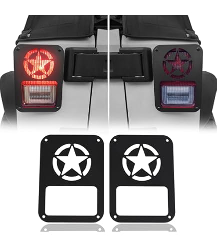 For 2007- 17 Jeep Wrangler Jk Unlimited Black Light Guard For Rear