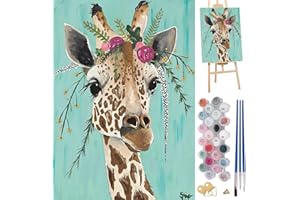 sancuanyi malen nach zahlen erwachsene - Tiere Hirsch -DIY Ölgemälde Faltenfreie Leinwand 3 Holzbürsten und Hochwertige Acrylfarbe Geschenk (ohne Rahmen)