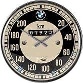 Nostalgic-Art Retro duvar saati, BMW - hız g&ouml;stergesi - araba aksesuarları hayranları i&ccedil;in hediye fikri, b&uuml;y&uuml;k mutfak saati, 