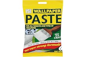 Valuehive All Purpose Wallpaper Paste - Quick Dry & 3 Min Easy Mix Formula - Heavy Duty Adhesive With Extra Strength, Easy to Apply & Long Lasting Bond (Up to 5 Rolls)