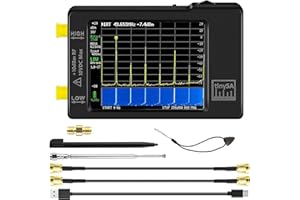Analizzatore di spettro portatile Tinysa, analizzatore di frequenza portatile AURSINC V0.3.1, Ingresso da 100 kHz a 960 MHz FM, MF/HF/VHF UHF Funzione di protezione ESD con touchscreen da 2,8 pollici