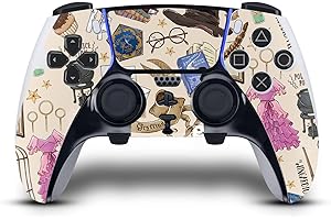 Head Case Designs Offizielle Harry Potter Hogwarts Muster Grafiken Vinyl Haut Gaming Aufkleber Abziehbild Abdeckung kompatibel mit Sony PlayStation 5 PS5 DualSense Edge Controller