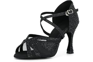 Syrads Scarpe da Ballo Latino Salsa Donna Scarpe da Ballo da Sala Tango Valzer Kizomba Bachata Danze al Coperto 1050