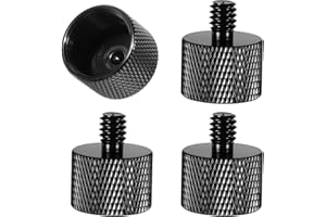 INNOHHUSTLE 4 Stück Mikrofonständer Adapter 5/8" auf 1/4" Mic Stand Adapter Stativ Schraube Adapter, Gewindeadapter Stativ Schraube Adapters für Kamera,Lautsprecher,Kamerastative