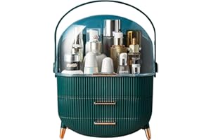 Neo Three Layer Cosmetic Makeup Vanity Beauty Storage Organiser Skincare Display Box Case Holder (Green)