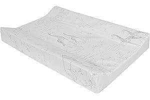 Babycurls Deluxe Anti-Roll PVC Wedge Nappy Baby Changing Mat with Curved Sides and Raised Edges for Babies from Birth Upwards Wipe Clean and Waterproof 69 x 45 x 8cm (Safari Sketches)