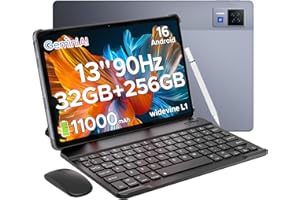 ‎DOOGEE DOOGEE U13 Andriod 16 Tablet 13 Zoll FHD+ 90Hz, Tablet mit Tastatur 32GB+256GB/2TB, 11000mAh, Gemini AI/Widevine L1, Octa Core Tablets mit Tastatur und Stift, 13MP Tablets und Stift/5G WiFi/Face ID