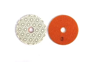HOMESOM 100mm 3 Step Diamond Polishing Pads Flexible Wet Use for Granite Polishing Tool Marble Concrete Grinding