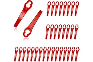 YEJAHY 120 Stück Ersatzmesser Rasentrimmer Klingen, Schneidplättchen, Kunststoff Ersatzmesser, Rasenmäherklinge Ersetzen