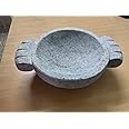Subaa Stone uruli for Home Decor, Stone Urli Ethnic Traditional Bowl Showpiece Flower Pot 2 in one uruli and Mortar and Pestle. 10 inch Dia - Big Size