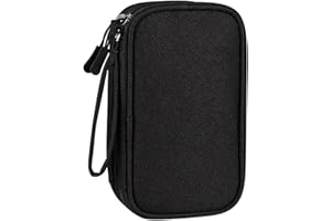 GÉNÉRIQUE Voyage Câble Rangement Sac, Sac Souple pour Disque dur Externe USB 3.0, Sac Rangement pour Banque D'alimentation Mobile, Stockage Adapté pour SSD écouteurs Disque U Câble(Noir)