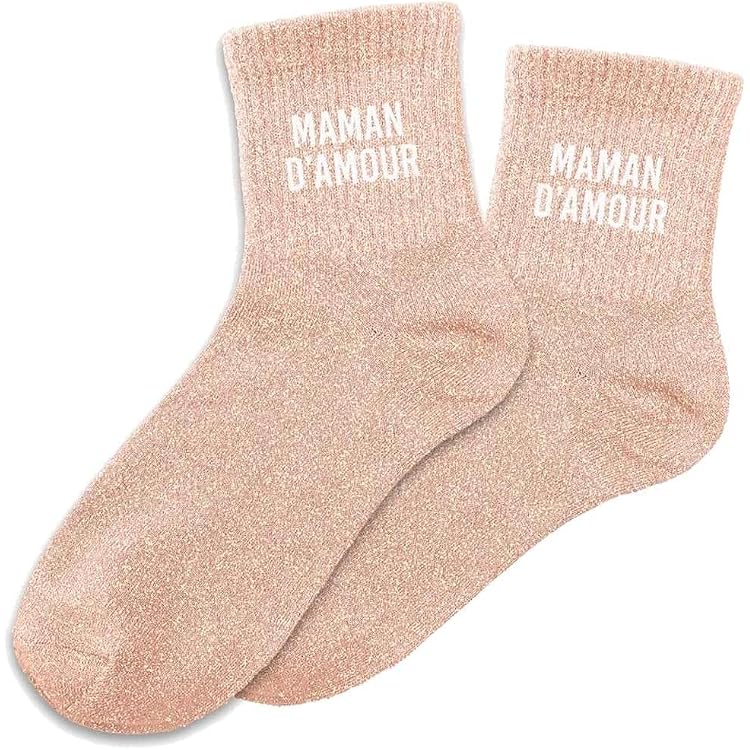 Chaussettes à Paillettes Dorées Mamie Cool - Taille Unique Marron - Neuf Avec étiquettes STC