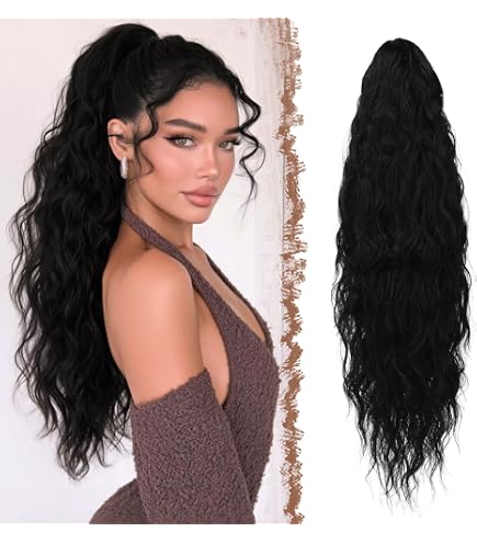 Extension Cheveux Synthétique - Queue De Cheval Lisse Blanche 70 Cm - Postiche Clip Crabe - Pour Look Longue Et Volumineuse