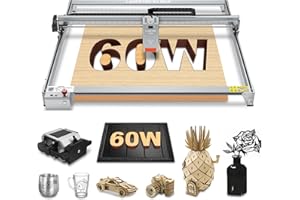 Incisore laser LASER TREE da 60 W con pompa ad aria, area di incisione 800x600 mm, macchina per incisione laser con potenza di uscita di 60 W con punto di messa a fuoco fisso assistito dall'aria